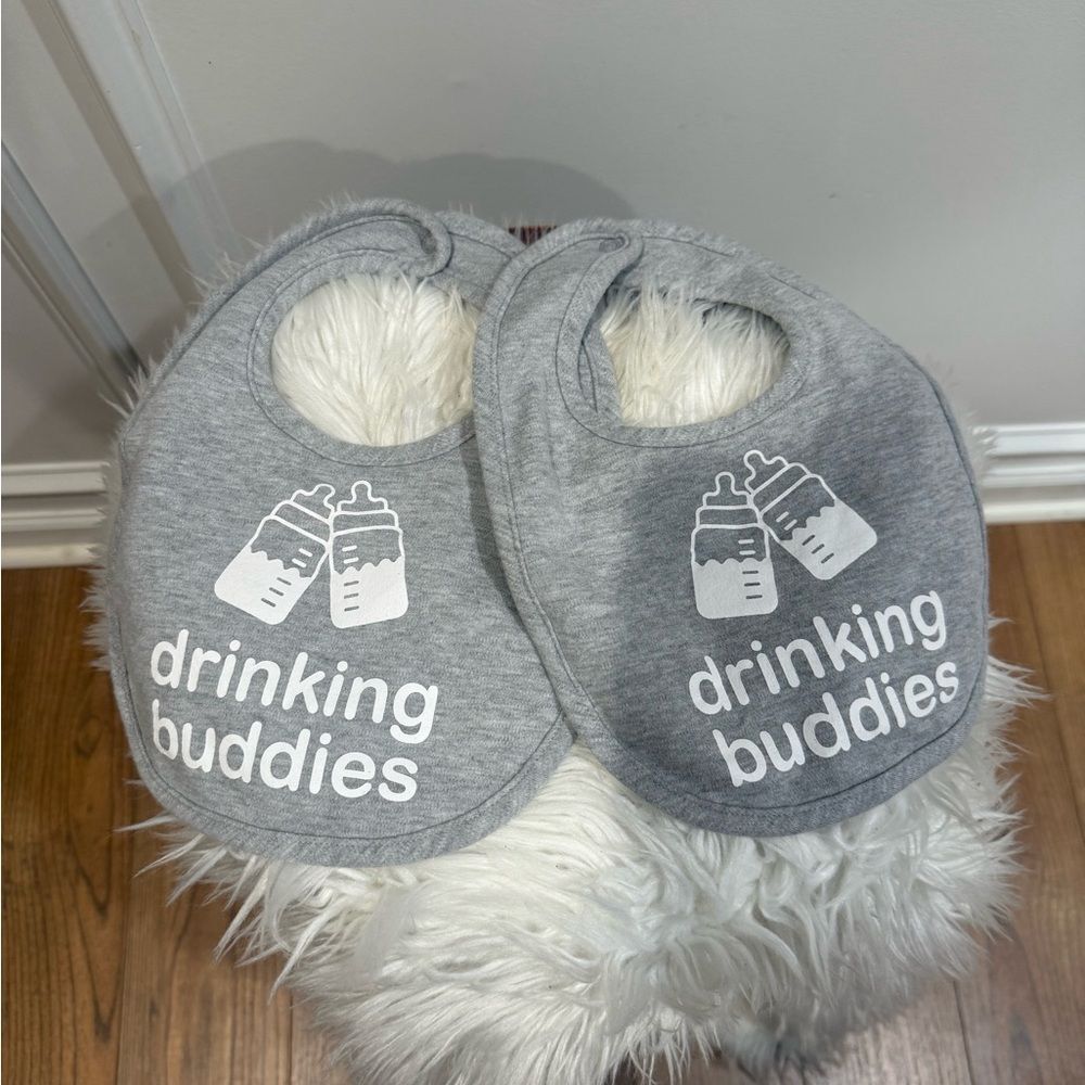 Amazon Gray Drinking Buddies Bibs